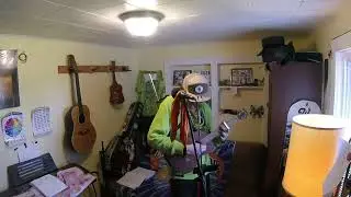 Live production of  writing a song  on baritone ukulele and Fluteboxing.  (Part 2)