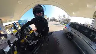 Riding Around Vicenza (Self service gas station in Italy)