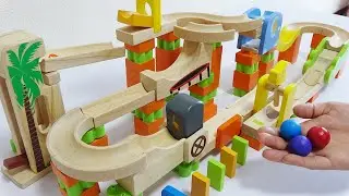 Marble Run Race ASMR ☆ Trix Track [Big Marble] Flip-up Track & Safari Track