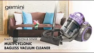 Gemini 1800W Multi-Cyclonic Bagless Vacuum Cleaner with Bedding Dust Mite Remover - Model: GVC2000