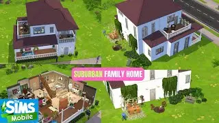 Building a Cozy Suburban Family Home in Sims Mobile | House tour at the end | cottagecash 🌸