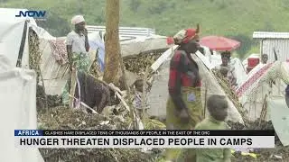 Hunger and cholera threaten displaced people in camps in East DRC