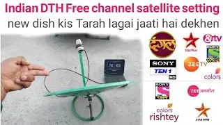 How to Indian DTH Free channel satellite 2 feet dish full setting normal dish easy install