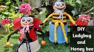 DIY ladybug and honey bee||Garden DIY||Garden beautification||Assam India