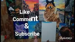 how to paint natural nature on canvas using latex paint,,, by:geraldamada|ARTpaint
