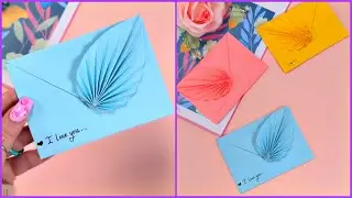 EASY PAPER ENVELOPE WITH LEAF - Origami Crafts - Paper Crafts #shorts #youtubeshorts