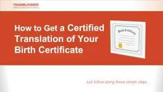 Get a Certified Translation of Your Birth Certificate