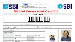 SBI Clerk Ka Admit Card Kaise Download Kare 2025 ? How to Download SBI Clerk Prelims Admit Card 2025