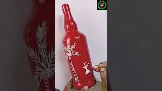Easy bottle art | For beginners | Warli art 🎨 | Painting | Diy bottle painting #shorts