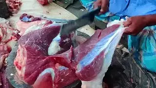 70kg Weight Big Cow Leg Cutting Technique || Cow Meat Cutting  Selling Shop in jhenidah Beef Cutting