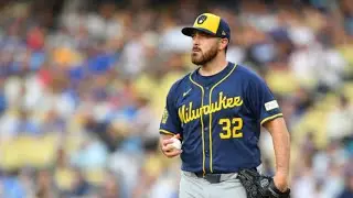 Aaron Civale strikes out 8 Dodgers in 5 innings for his Brewers debut on 7/5/24