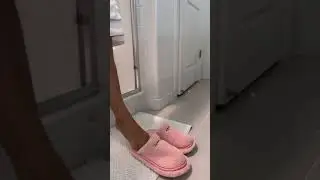 These floor mop slippers are the coolest invention ever 😂 #shorts #youtubeshorts #homeessentials