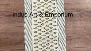 Manufacturer of cotton hand block printed table runners from Jaipur India