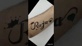 Raja Names tattoo | how to make names tattoo #shorts #art #drawing