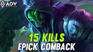 AOV : 15 KILLS EPICK COMEBACK | RAZ GAMEPLAY - ARENA OF VALOR