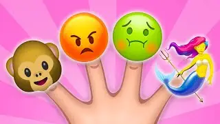 Finger family funny emoji | Kids Songs Maya Mary Mia