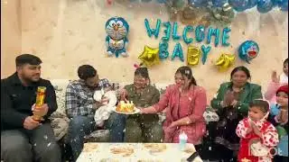 Welcome babe cake cutting ceremony 🥰😍