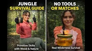 Jungle Survival Guide | Primitive Skills Using Only Wood & Nature (part 1 )