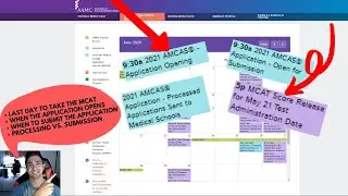 Medical School Application (AMCAS) Timeline + LAST MCAT DATE TO APPLY EARLY!