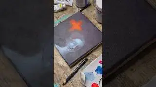 Bold colours combination. Acrylic painting