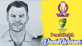 🎨✨ Sketching the Magic of David Warner 🏏🌟