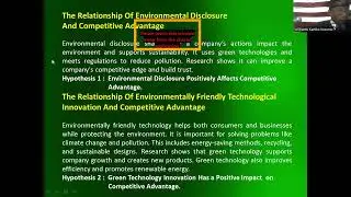 ICOSEND 2025 :Green Technology Innovation Sustainable Growth And Impact on Competitive Advantage