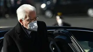 Funerali Sassoli, il presidente della Repubblica Mattarella entra in Chiesa