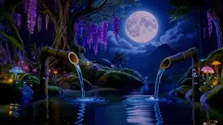 Soothing Piano and Bamboo Water Fountain Ambience &ndash; Calm Space and Peaceful Relaxation