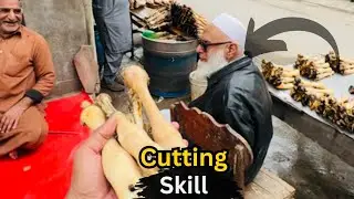 How to clean goat paye perfectly || Cutting skill || Mutton paya safai aur cutting ka asaan tarika