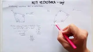 Koti večkotnika: računanje neznanega kota