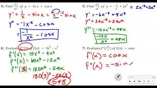 Calculus Unit 2C Test Review