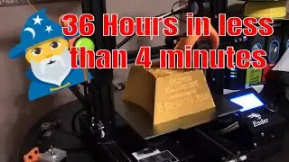 Time-lapse of a 36 hour print....Gold trophy