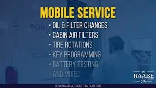 Did you know Raabe Ford Service NOW comes to You! Our Mobile Service team meets you where you're at!