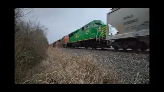 A Little Bit of Everything Mixed Freight, Amtraks, Intermodals & NB & Northern #railfanning