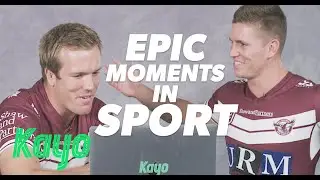 Footy players react | Epic moments in sport - part 2 | NRL | Kayo