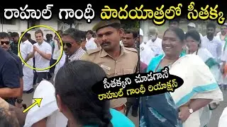 Rahul Gandhi Reaction Towards Mla Seethakka At Bharat Jodo Yatra | Congress | Revanth Reddy | PQ