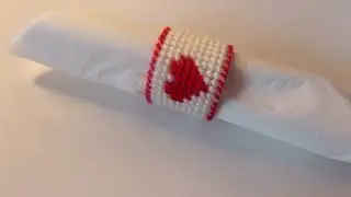 How to make a plastic canvas heart napkin ring