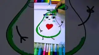 #shorts #dibujos #easy #cute #avocado #art #painting