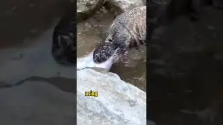 The Stealthy Feeding Habits of Komodo Dragons: Stingray Specialists #animals #youtubeshorts