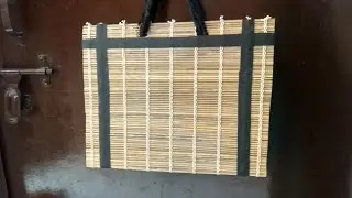 How do you make a bamboo mat bag | Home made bamboo carry bag |