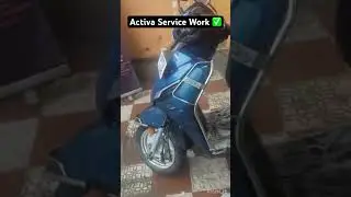 Activa Service Work Done ✅ #prayagraj #service #washing #polish #bikedost #engine #shorts #activa