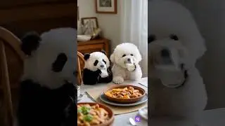 Panda and dog, friends forever! 🐼🐶❤️ #Friendship #Animals