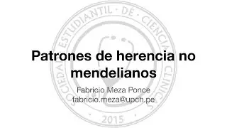 Patrones de herencia no mendelianos