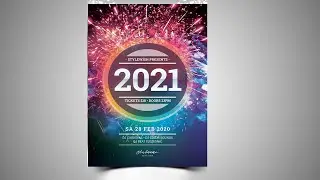 2021 New Year Flyer Download For Photoshop |English| |Photoshop Tutorial|