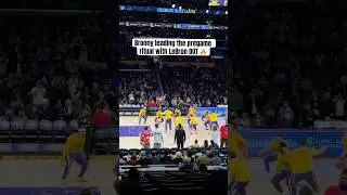 Bronny filling in for LeBron 😅 (via @LADE24)