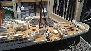 Airfix 1/400 Titanic with LED light strip part 1