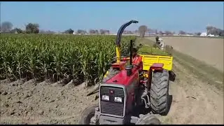 Single Row Maize Chopper making silage: Cattlekit Pakistan  