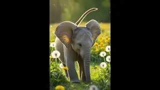 Tiny Elephant Cub Waddles Playfully! Adorable Moments 🥰