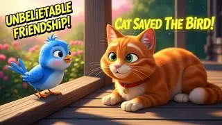 A Little Bird Saved by a Lazy Cat?! | Heartwarming Pixar-Style Short for Kids 🐱🐦✨