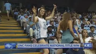 Fans pack Dean Dome to celebrate UNC's national title win